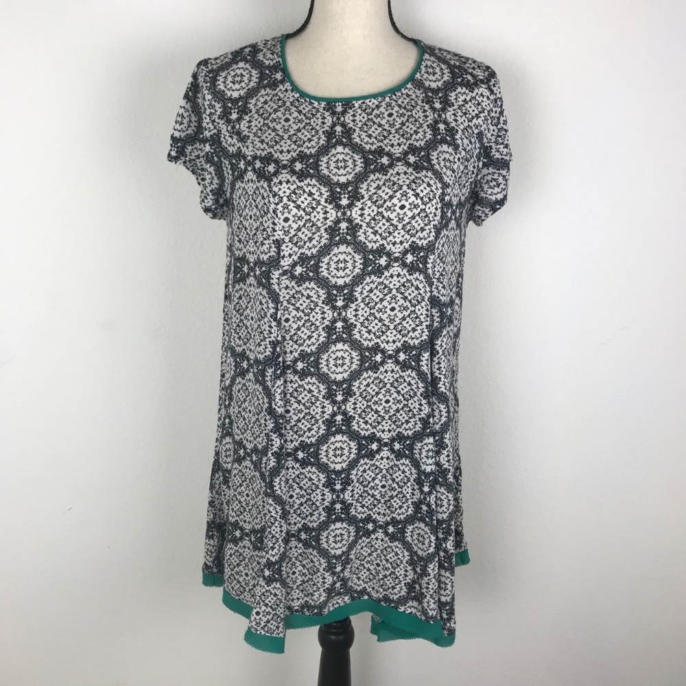 Anthropologie THML Green Top Blouse Size M